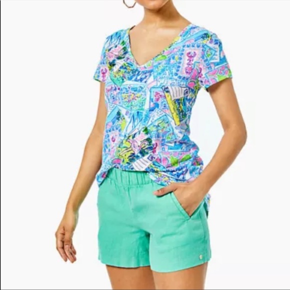 Lilly Pulitzer Pants - Lilly Pulitzer lilo linen shorts L